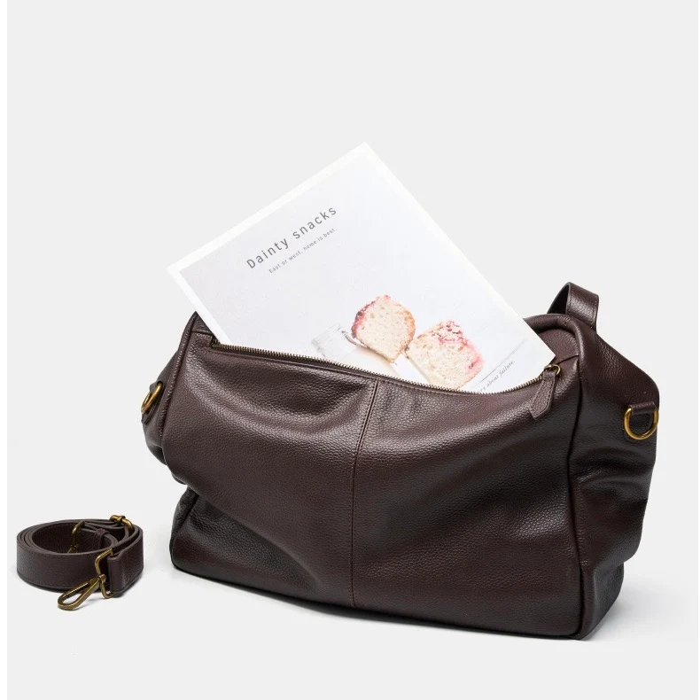 Women's Retro Leather Soft Simple Casual Tote Bag