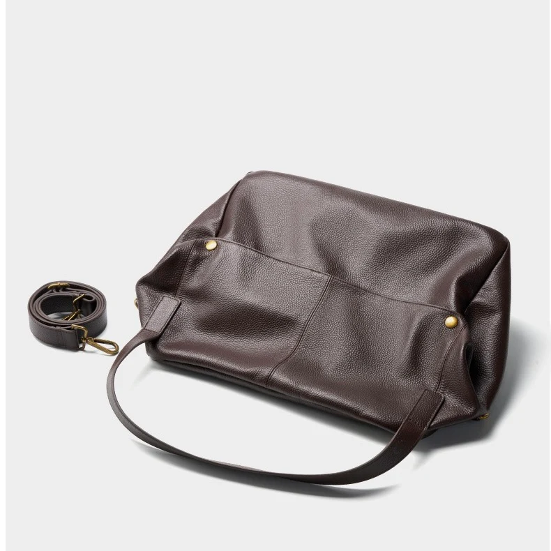 Women's Retro Leather Soft Simple Casual Tote Bag