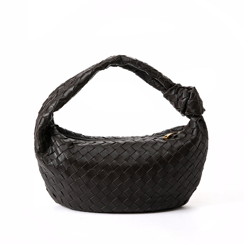 Lambskin Knotted Braided Leather Handbag