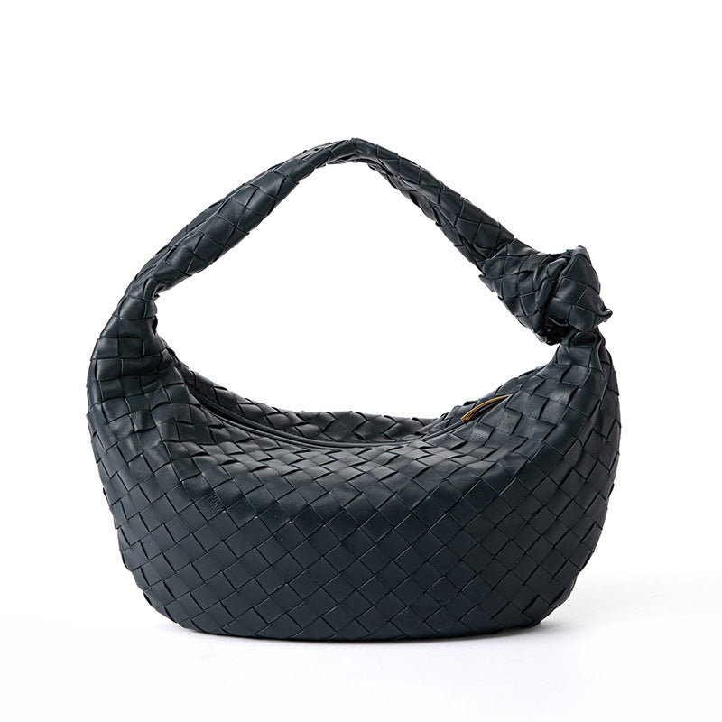 Lambskin Knotted Braided Leather Handbag