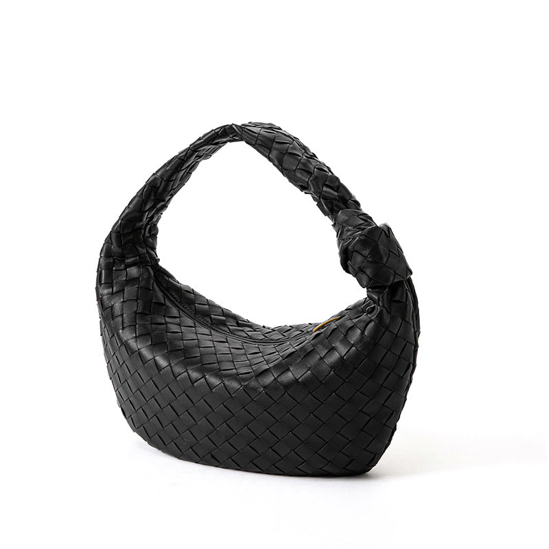 Lambskin Knotted Braided Leather Handbag