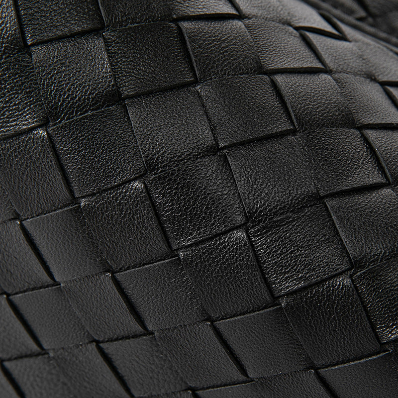 Lambskin Knotted Braided Leather Handbag