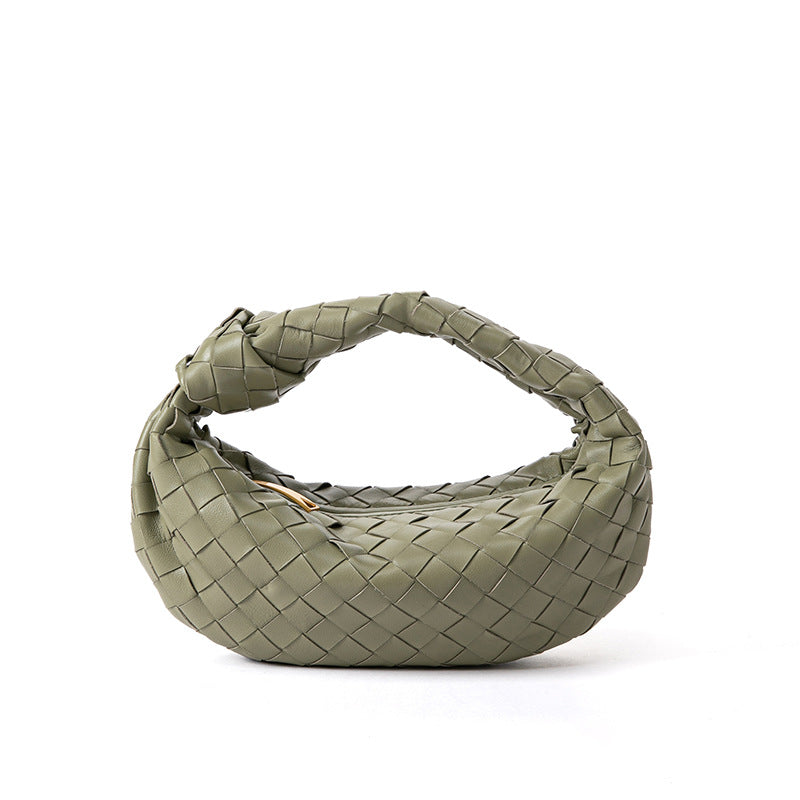 Lambskin Knotted Braided Leather Handbag