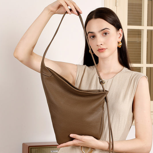 Asymmetric Design Slouchy Horn Shaped Crossbody Bag