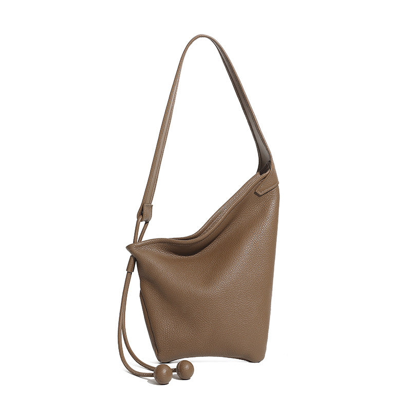 Asymmetric Design Slouchy Horn Shaped Crossbody Bag