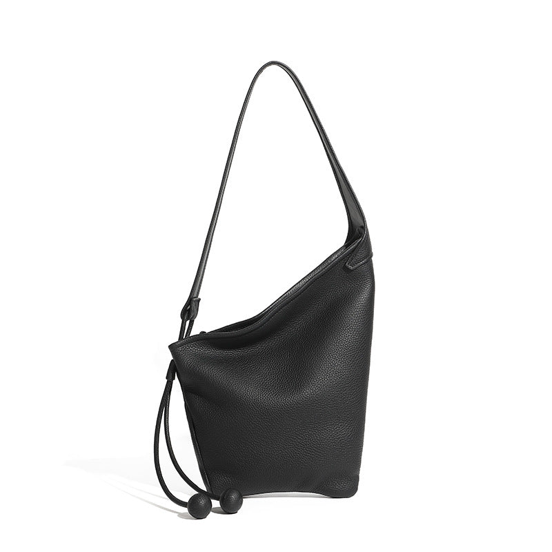 Asymmetric Design Slouchy Horn Shaped Crossbody Bag