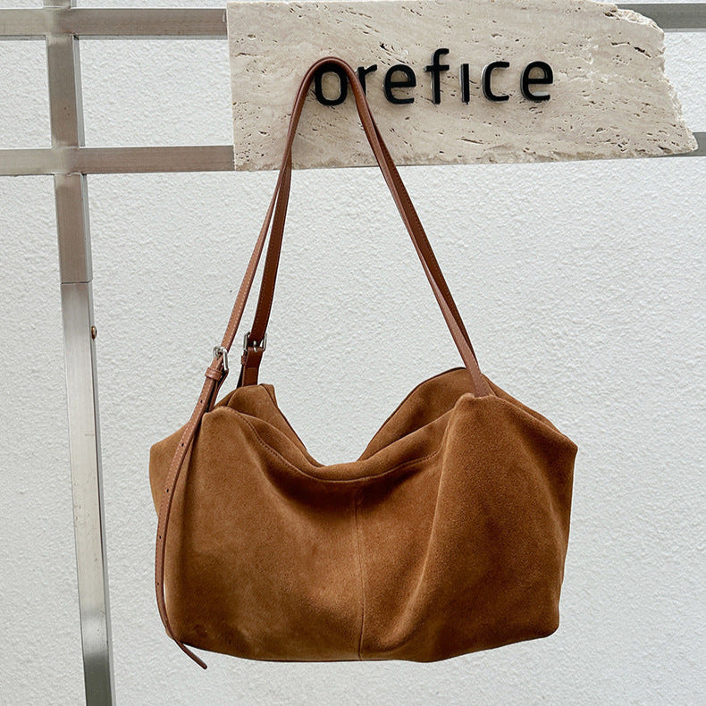 Frosted Shoulder Bag Large Capacity Tote Bag