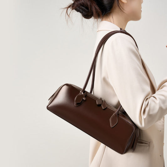 Leather Baguette Bag