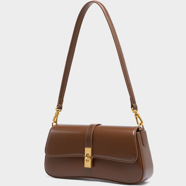 Women’s Genuine Leather Vintage Crossbody Shoulder Baguette Bag