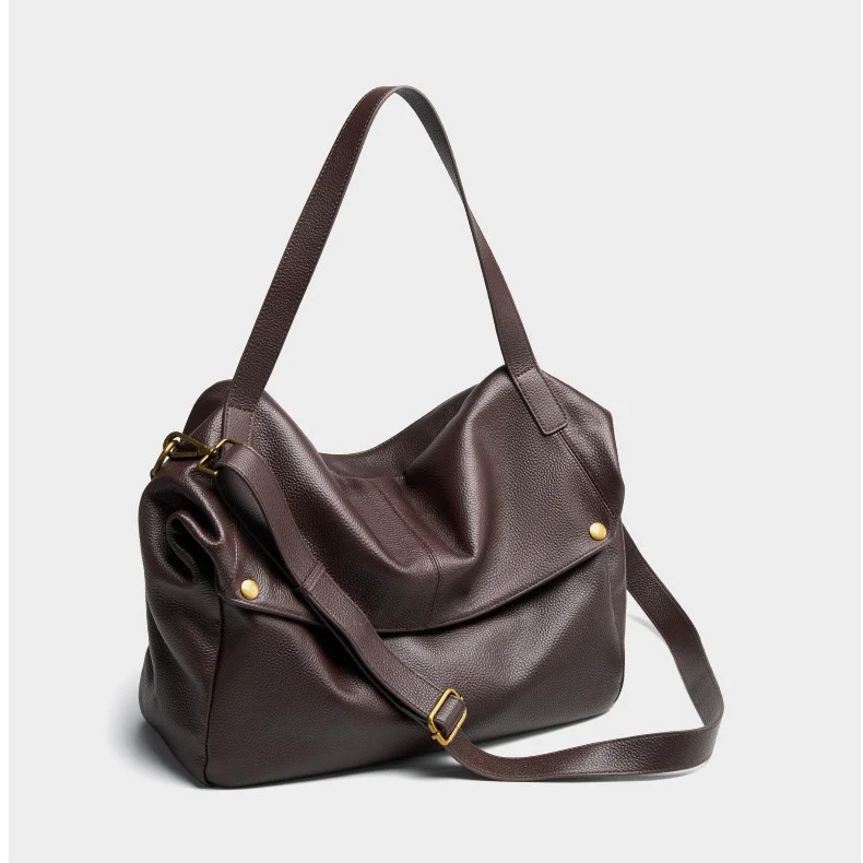 Women's Retro Leather Soft Simple Casual Tote Bag