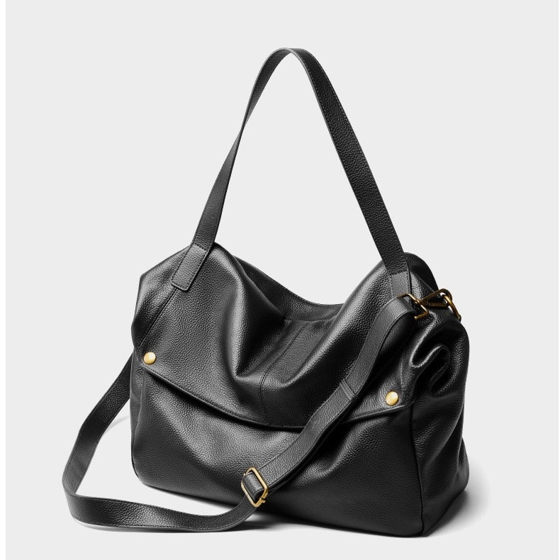 Women's Retro Leather Soft Simple Casual Tote Bag