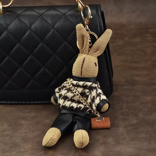 Flauschiger Bunny Belle Taschenanhänger