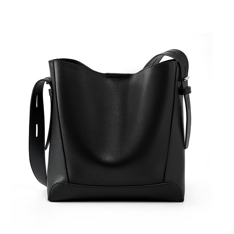 Leather Crossbody & Shoulder Oversized Bucket Bag