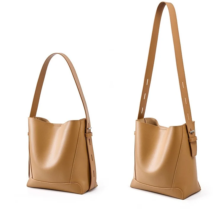 Leather Crossbody & Shoulder Oversized Bucket Bag
