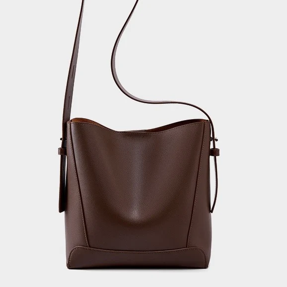 Leather Crossbody & Shoulder Oversized Bucket Bag