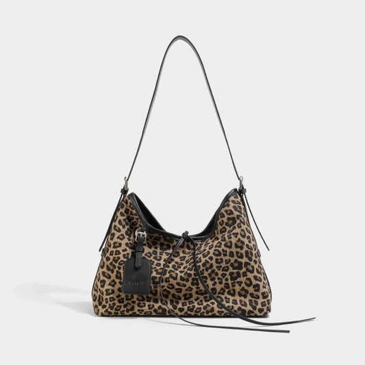 MS.POLKA Leopard Print Hobo Bag