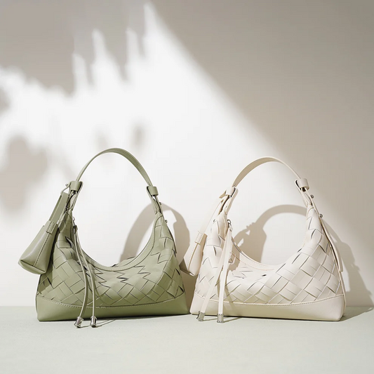 Woven Dumpling Shoulder & Crossbody Bag