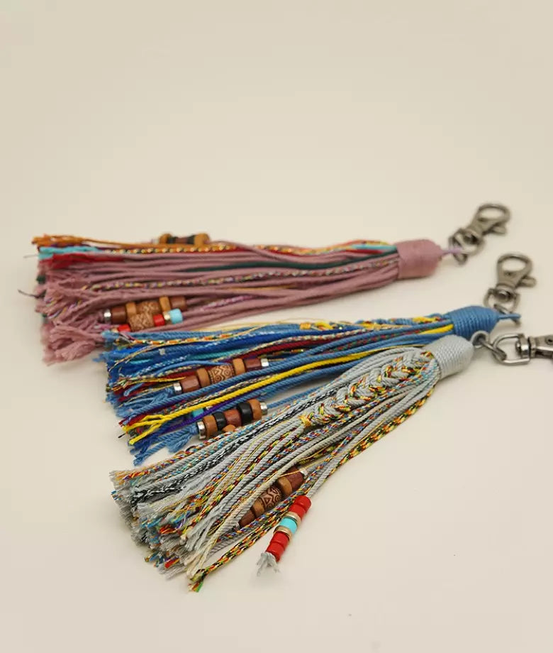 Colorful Woven Tassel Bag Charm