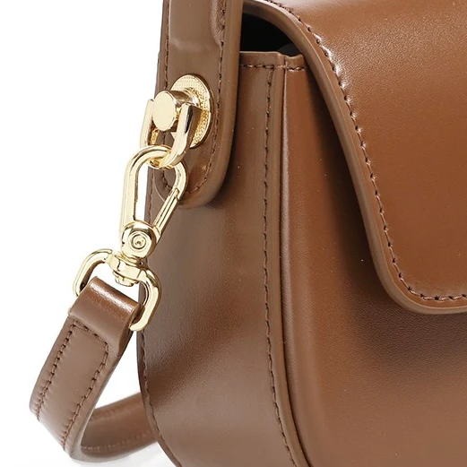 Leather Shoulder Baguette Bag