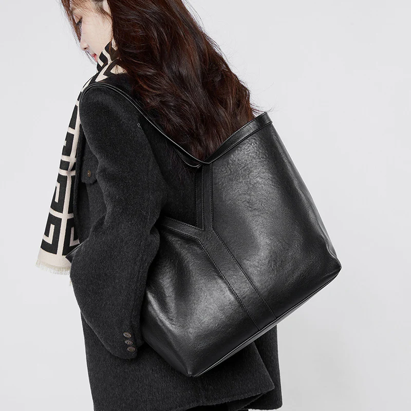 Autumn Genuine Leather Tote Bag