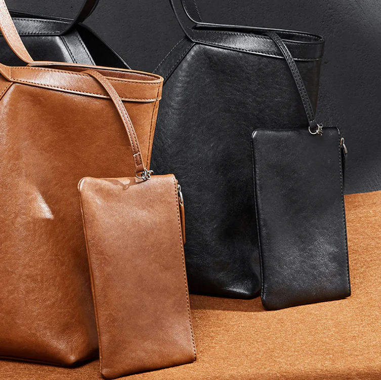 Autumn Genuine Leather Tote Bag