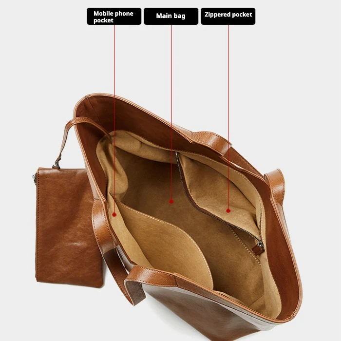 Autumn Genuine Leather Tote Bag