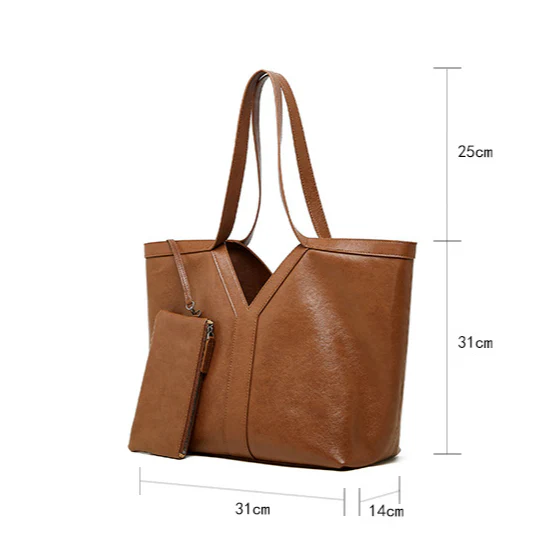 Autumn Genuine Leather Tote Bag