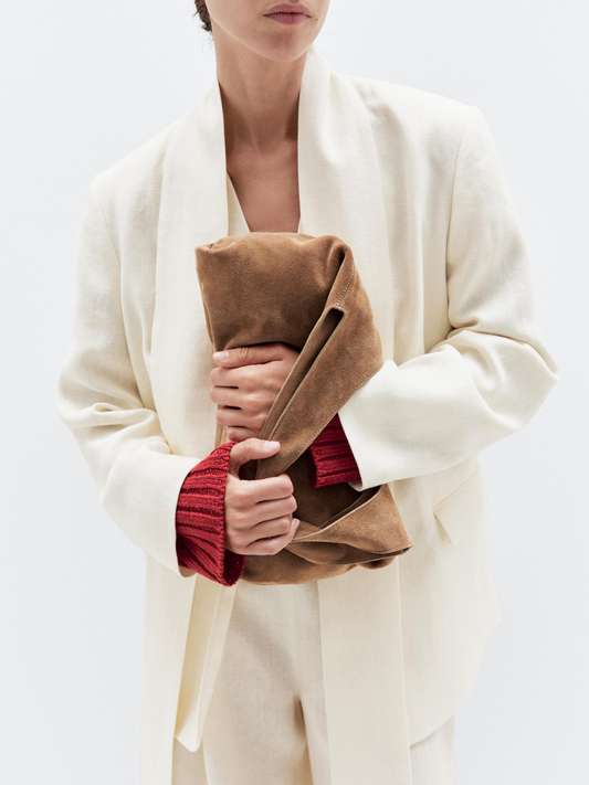Medium Suede Clutch