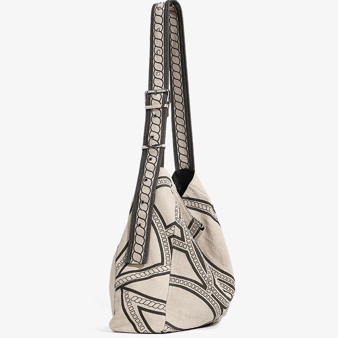 Print Slouchy Large Capacity Lightweight Shoulder Bag