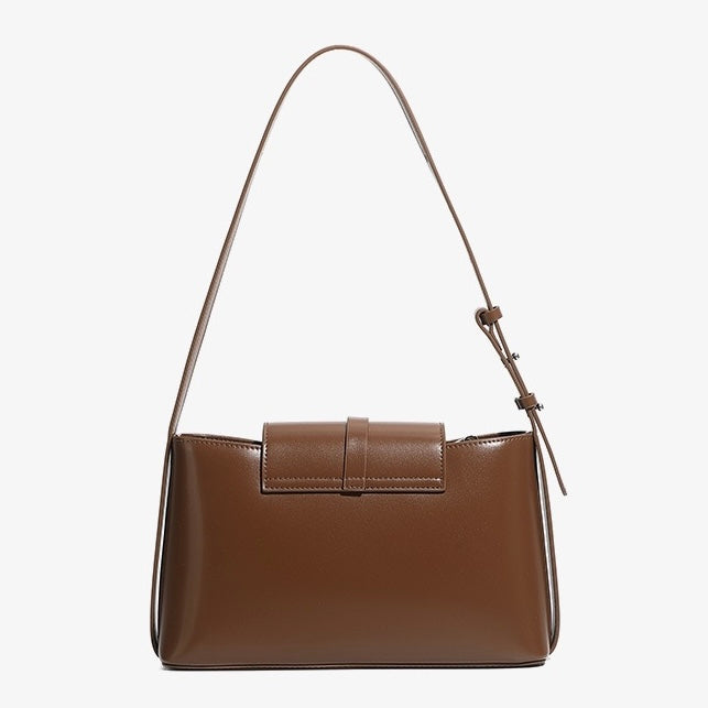 Elegant Versatile Handheld Shoulder Leather Bag