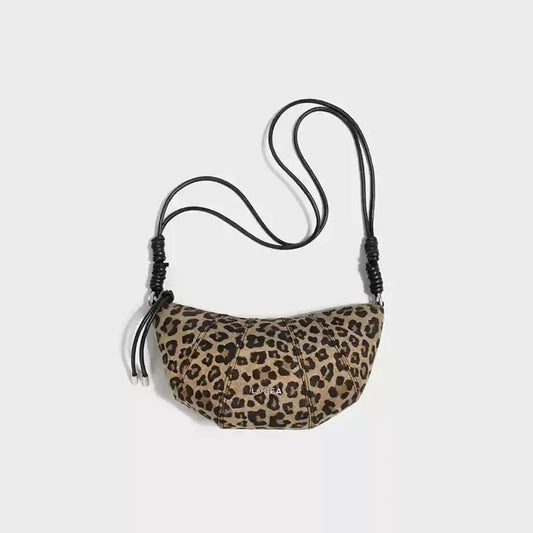 CROISSANT Leopard Print Shoulder Bag