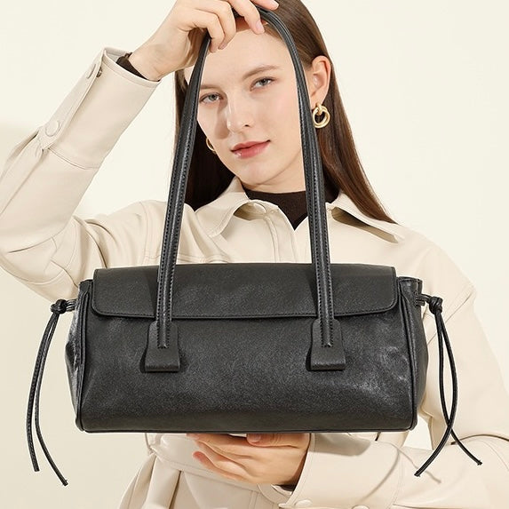Vegetable Tanned Underarm Baguette Bag