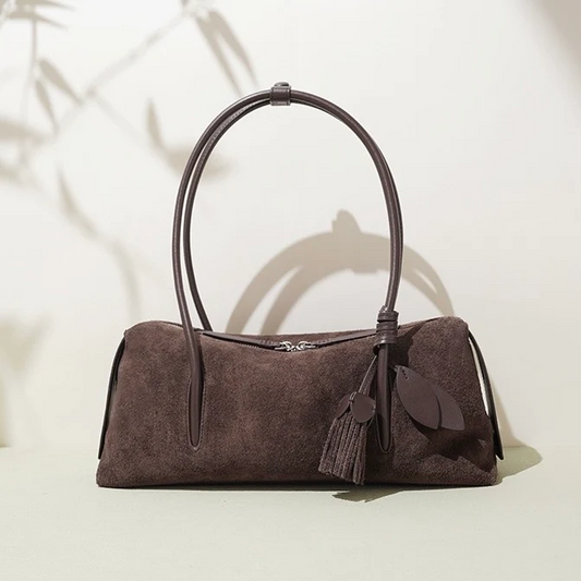 Matte Tassel Pendant Shoulder Pillow Bag