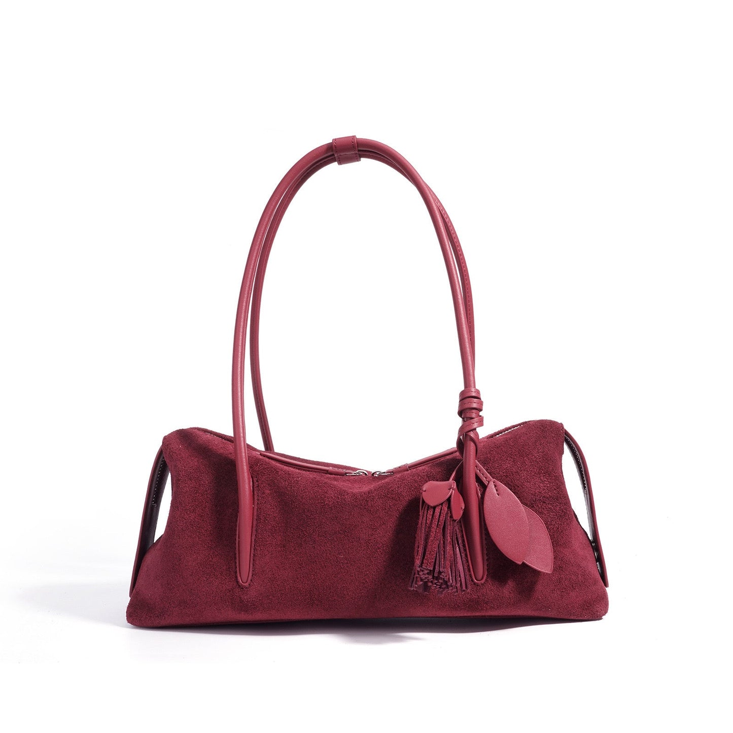 Matte Tassel Pendant Shoulder Pillow Bag