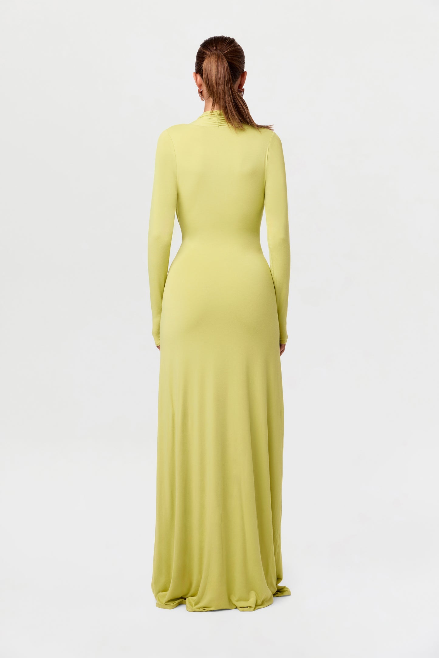 Smooth Plunge Drape Tie Dress