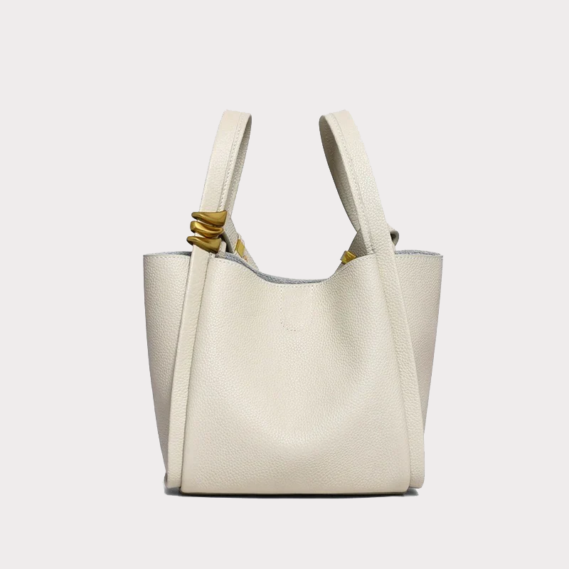 Women's Leather Mini Picnic Crossbody Bucket Bag