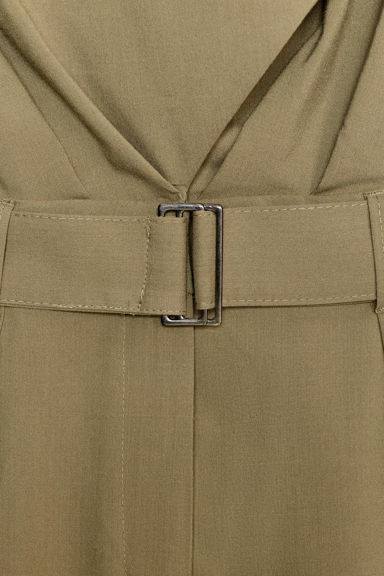 Pad And Belt Short Jumpsuit