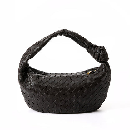 Lambskin Knotted Braided Leather Handbag