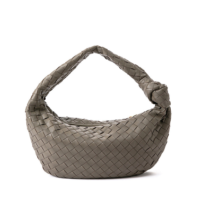 Lambskin Knotted Braided Leather Handbag