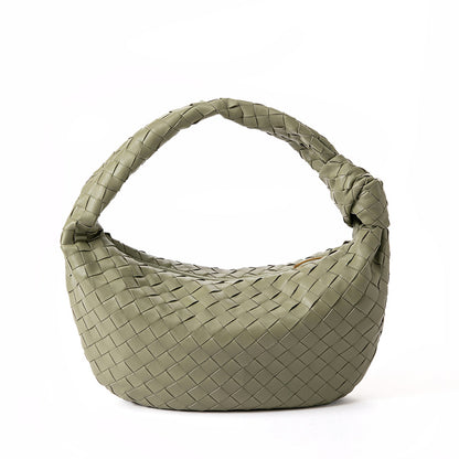 Lambskin Knotted Braided Leather Handbag