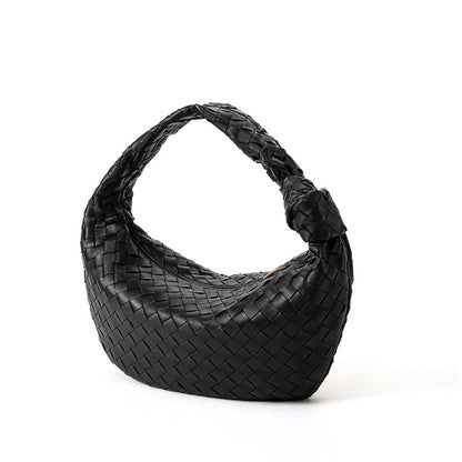 Lambskin Knotted Braided Leather Handbag