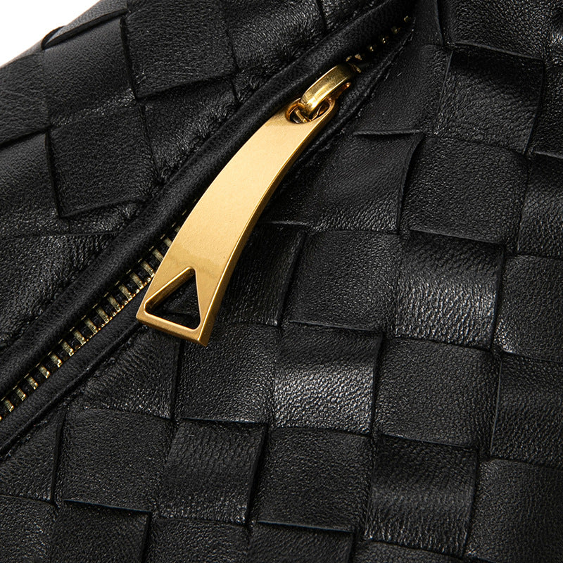 Lambskin Knotted Braided Leather Handbag