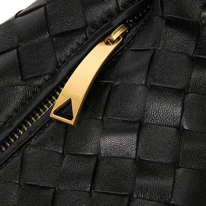 Lambskin Knotted Braided Leather Handbag