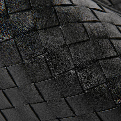 Lambskin Knotted Braided Leather Handbag