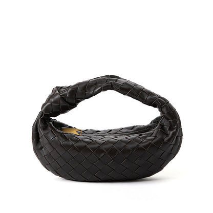 Lambskin Knotted Braided Leather Handbag