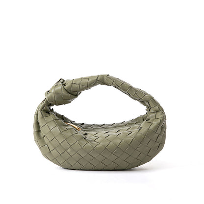Lambskin Knotted Braided Leather Handbag