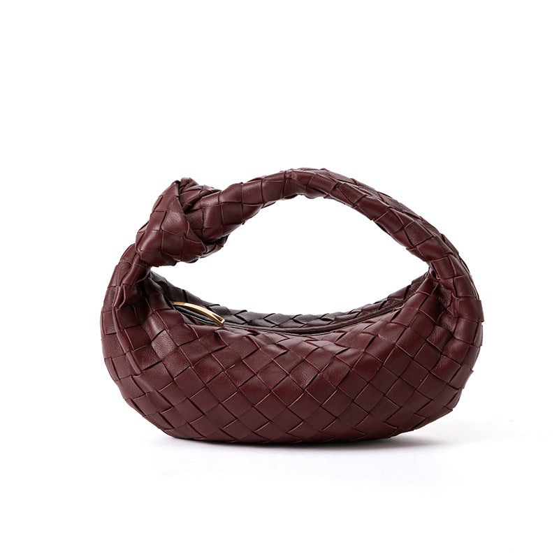 Lambskin Knotted Braided Leather Handbag