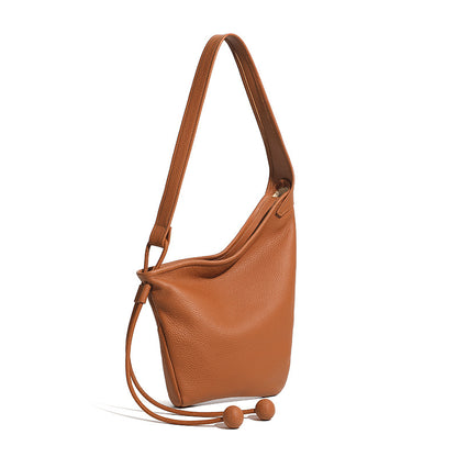 Asymmetric Design Slouchy Horn Shaped Crossbody Bag