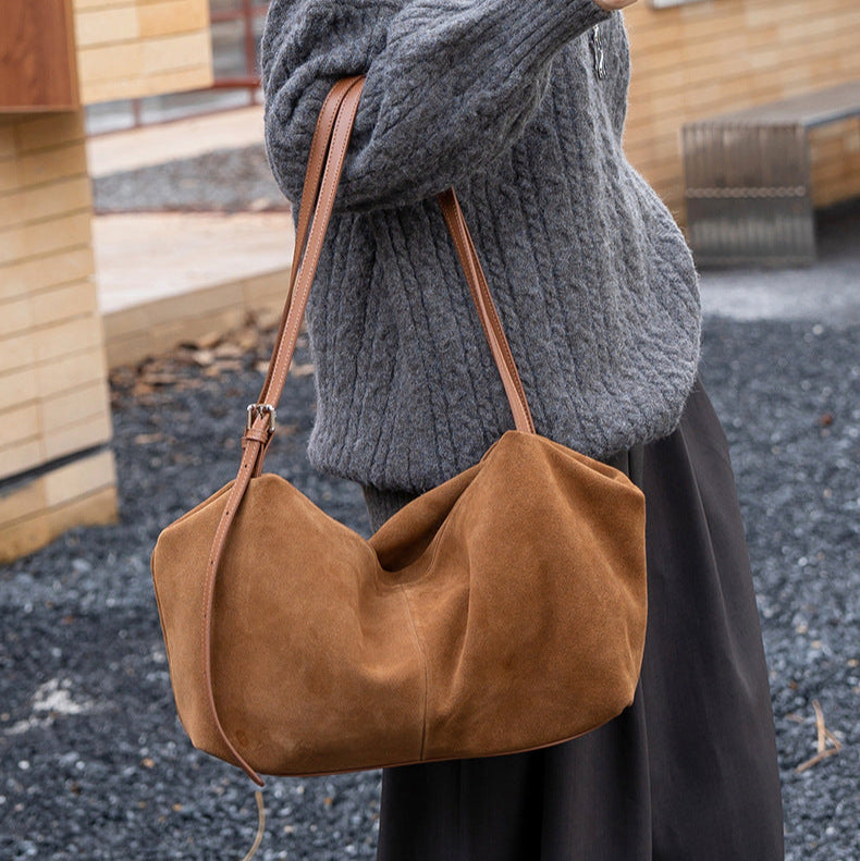 Frosted Shoulder Bag Large Capacity Tote Bag