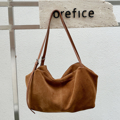 Frosted Shoulder Bag Large Capacity Tote Bag